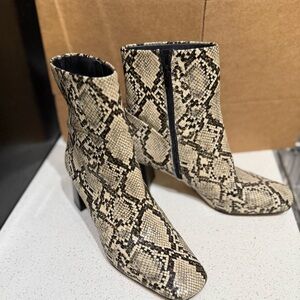 Elegant Snakeskin Ankle Booties